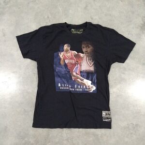 Allen IversoMitchell & Ness Black Short Sleeve Tee L Measurements
